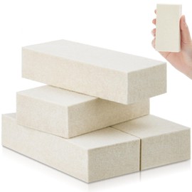 DoubleFill 4 Pcs Felt Blocks 1'' x 2'' x 4'' White Soft Felt Squeegee Wool Automotive Vinyl Wrapping Tool for Window Tinting No Scratches