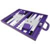 16-inch Premium Backgammon Set - Medium Size - Purple Board