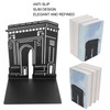 4 Pcs Metal Bookends Anti Slip Exquisite Unique Design Black