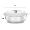 Alpine Cuisine Nonstick Aluminum Hot Pot Caldero with Glass Lid