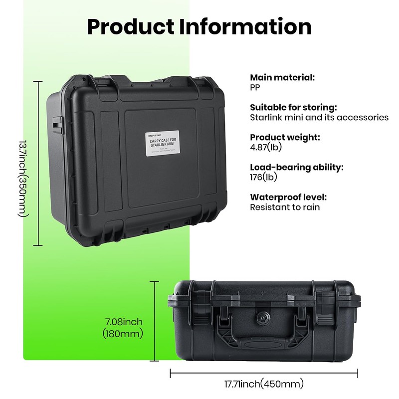 XTAR Double-Layer Storage Box for Starlink Mini with Mini Tripod