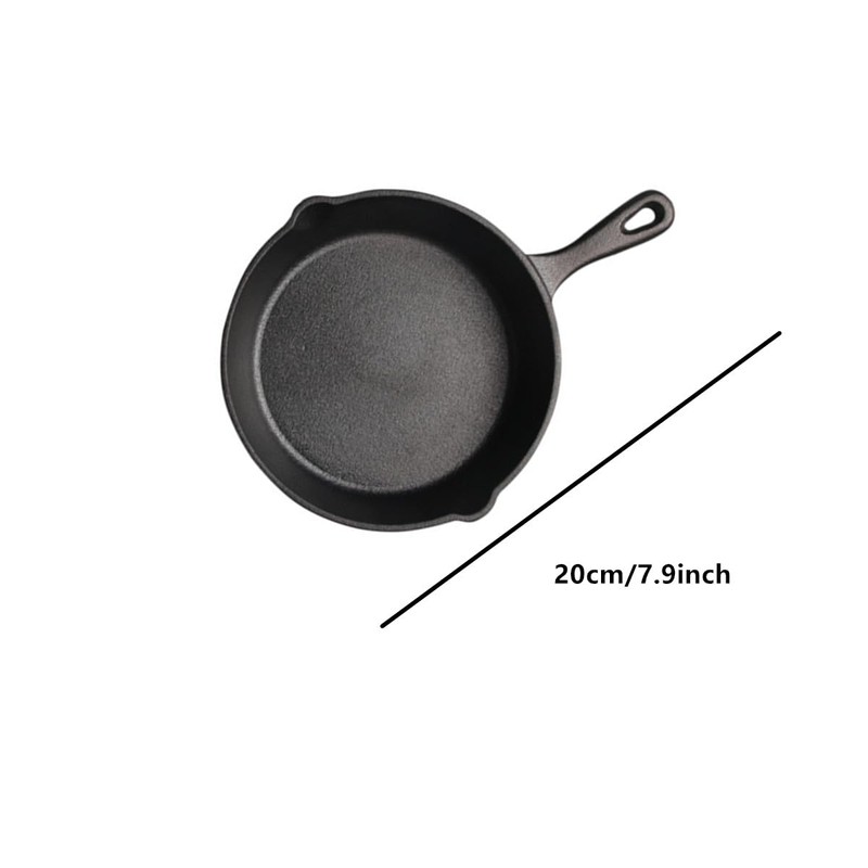 AISIBO 4 Inch Small Cast Iron Skillet, Pre Seasoned Mini