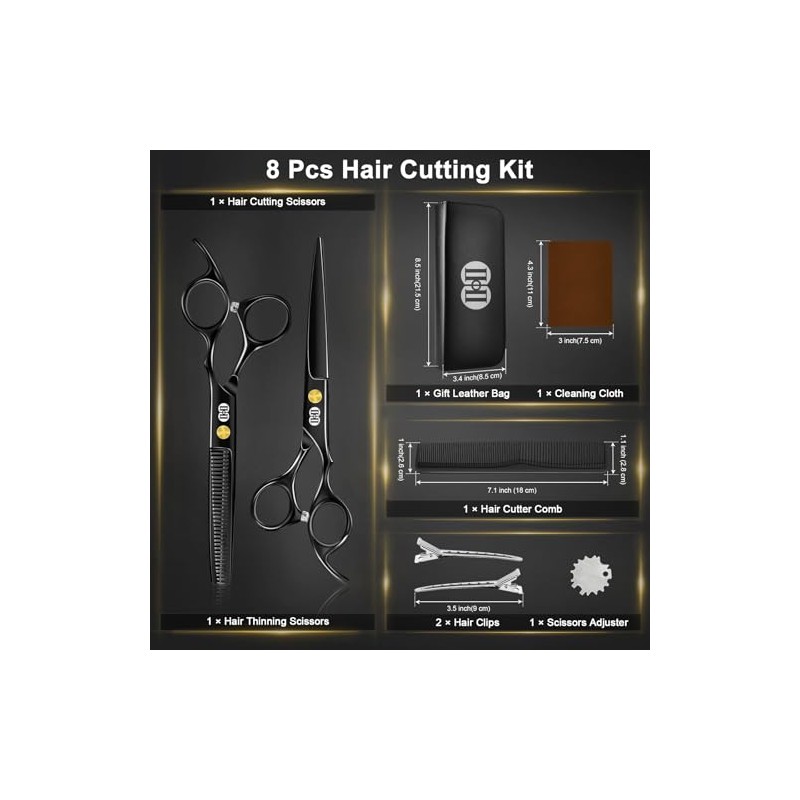 CIICII Professional Hairdressing Scissors Set