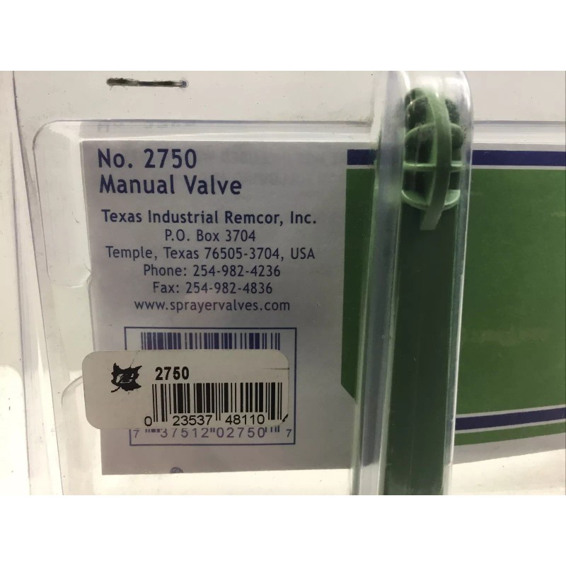 Texas Industrial Remcor TIR 2750 2-Way Manual Valve 10 gpm