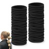 100 Count Black Hair Ties 6MM Rubber Bands for Hair