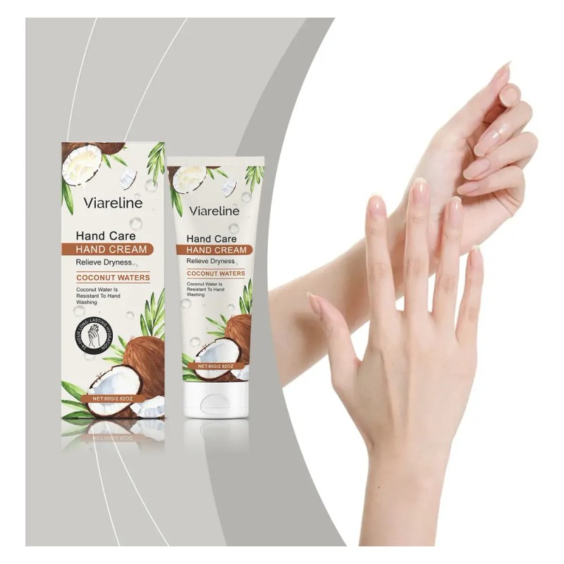 Crema De Manos De Coco Viareline Para Piel Seca En