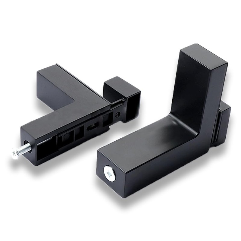 TEYOUQU 2 Piece Adjustable Wood Glass Shelf Bracke F Type