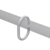 Interdeco Shower Curtain Rings in Crystal Clear Plastic Oval Open