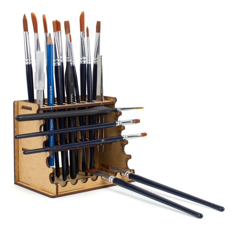 PROSCALE Set of 2 Brush Holders for Model Making, Organiser