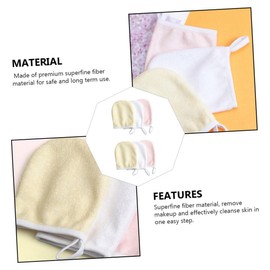 Housoutil 6pcs Microfiber Makeup Removal Pads Reusable Cleansing Towels for Gentle Skin Care Portable Design for Easy Use for Daily Makeup Removal and Facial Cleansing
