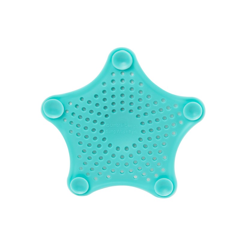Umbra 023014-276 Starfish Hair Catcher, Tub Drain Hair Catcher, Surf