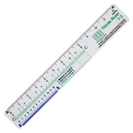 CLPA 12 inch clear plastic Thirds Ruler for perfect Math-Free application of the rule of thirds up to 12 inches allowing for perfect proportion and geometric and artistic design.