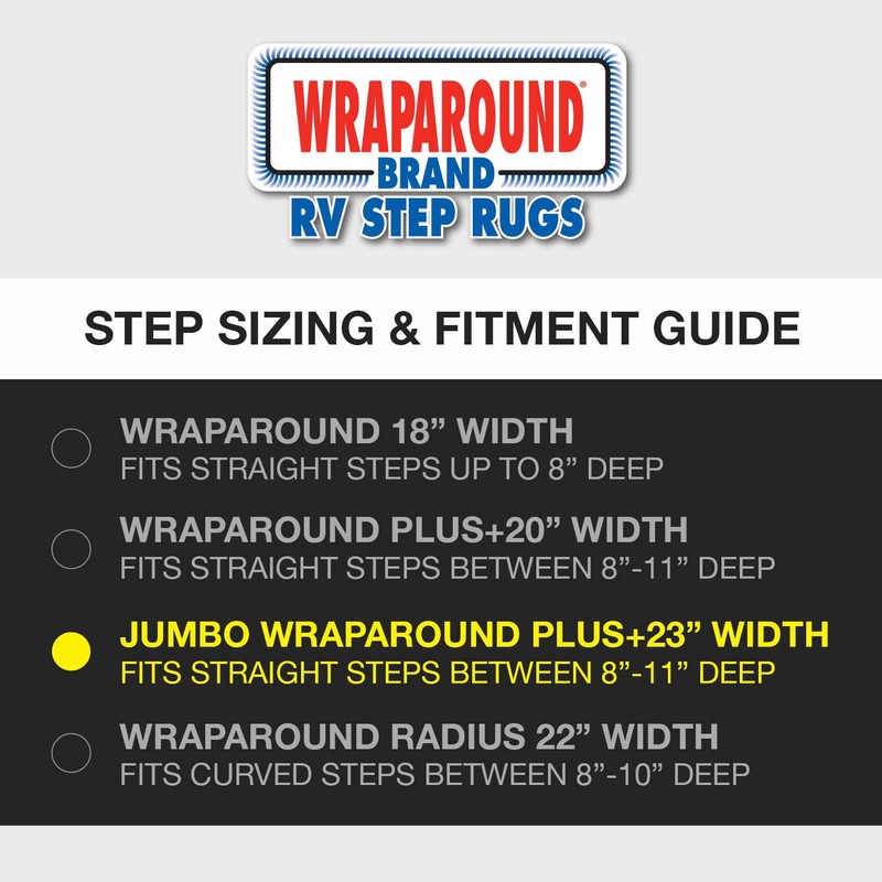 Prest-O-Fit 3-Pack 2-4028 Wraparound Jumbo RV Step Rug Espresso 23