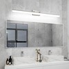 HUMHOLD 48in 3200LM Brushed Nickel Vanity Light, Modern LED Bathroom