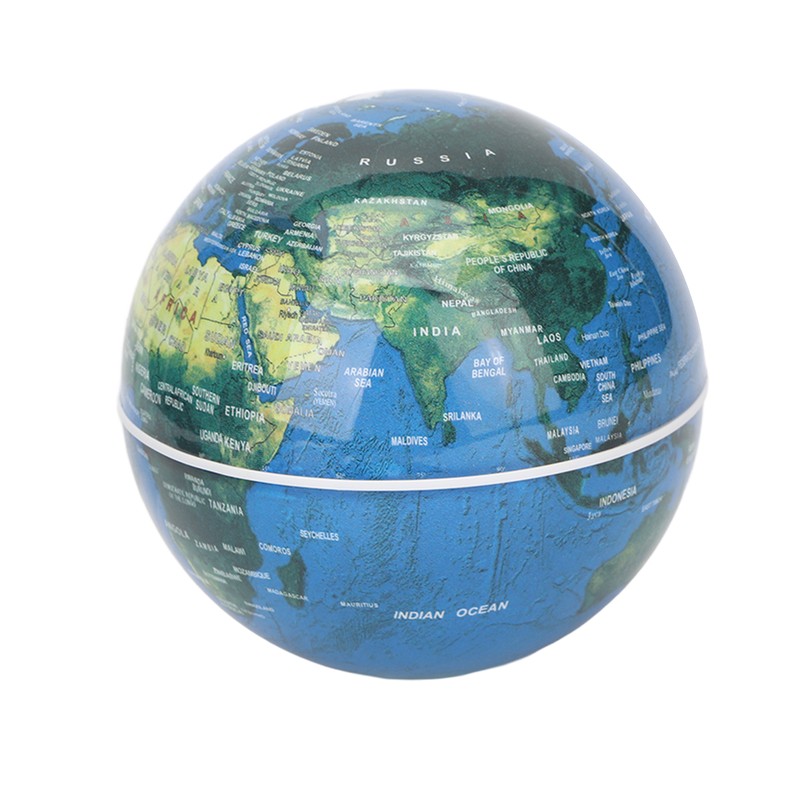 Magnetic Levitation Globe White Built in LED Light Frosted Texture