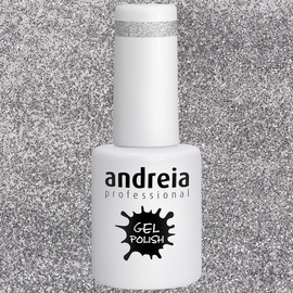 Andreia Semi-Permanent Nail Polish Gel Polish Colour 277 Silver Glitter - Grey Tones and Purple - 10.5 ml
