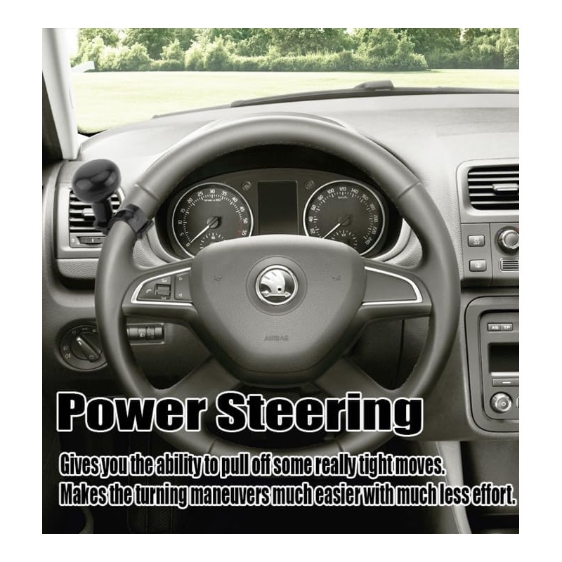 Vaygway Universal Fit Vehicle Steering Wheel Suicide Spinner Knob- Black