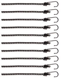 com-four® Set of 10 Rubber Tensioners with Reflective Strips – Luggage Tensioner – Expander with Hooks – Tensioning Rubber for Load Securing – Tie Down Strap