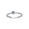 London Blue Topaz Gemstone 925 Sterling Silver Solitaire and Stackable