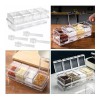 SANBREVE 4 Piezas Especieros Salsera Organizador Azucarero Cocina