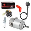 Starter Motor & Relay Ignition Coil Spark Plug Kit Compatible