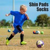 Pack of 4 Shin Pads Set, Football Socks, Small Shin