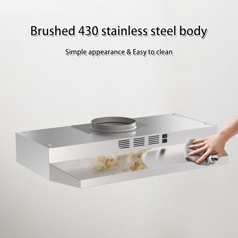 SNDOAS 30 inch Range Hood Ducted/Ductless Convertible Stainless Steel Range