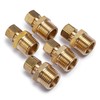 LTWFITTING Brass Fittings Outer Diameter 3/8" x 1/2" NPT Male