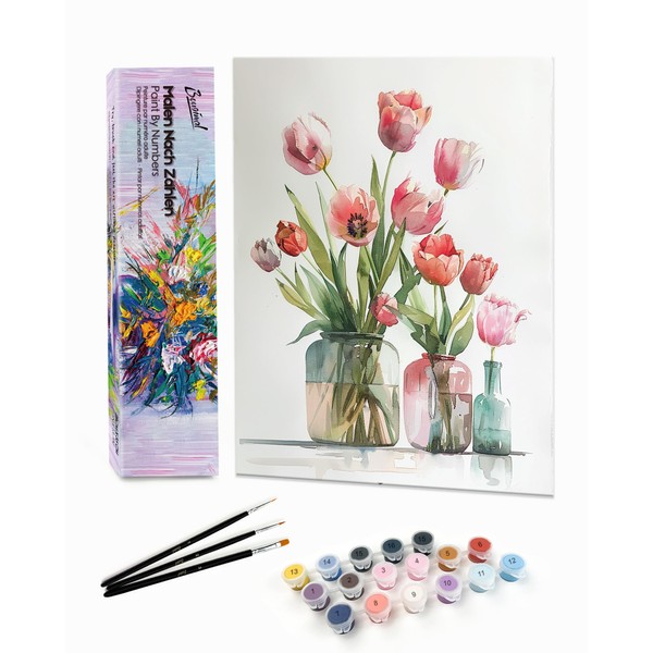 Bougimal Paint by Numbers Adult Landscape without Frame Including Brush