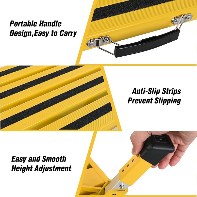 Nilight RV Step Stool Portable Folding Aluminum Platform Steps with