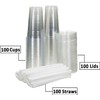 Safeware [100 Sets - 24oz.] Disposable Clear Plastic to go