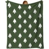 TXZZCHO Christmas Blanket Funny Christmas Tree Green Flannel Throw Blanket