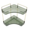 2 Tier Corner Bathroom Countertop Organizer Space Saving Easy Assembly