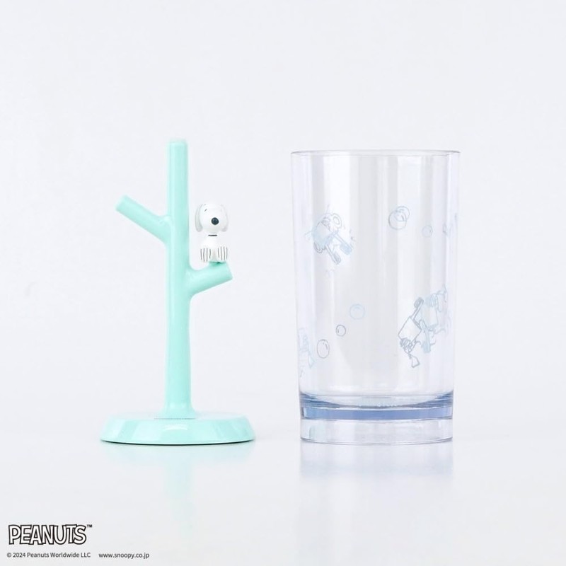 Hashy Top-in Gargle Cup & Stand Snoopy W&B PN-3519