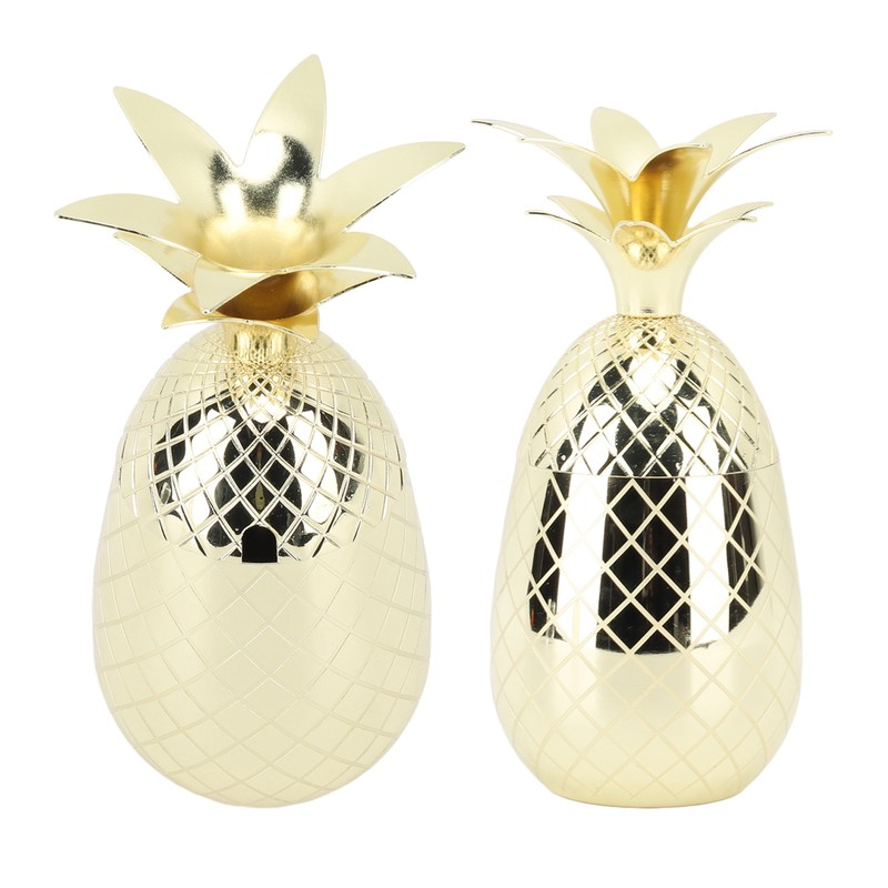 Pineapple Cup with Lid 500ml Stainless Steel Drinking Glasses Reusable