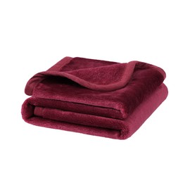 PiccoCasa Pet Dog Blanket Fluffy Fleece Soft and Warm Puppy Bed Blanket Throw Washable Cover Blanket Burgundy 60cm x 80cm