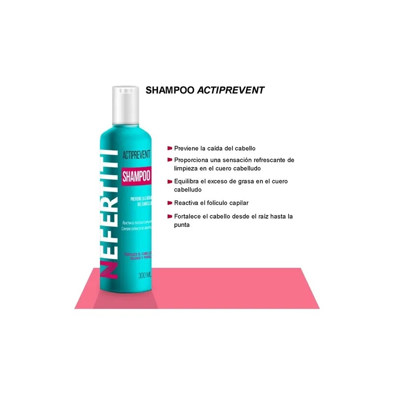 Shampoo Anticaida Del Cabello Actiprevent Nefertiti 300ml