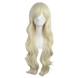 MapofBeauty MapofBeauty 28 Inch/70 cm Charming Women Long Curly Full Hair Wig (Light Blonde)