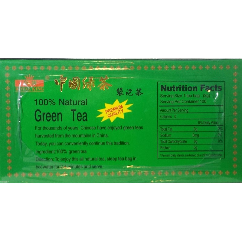CHINESE PREMIUM GREEN TEA (100 BAG each Box) Royal King