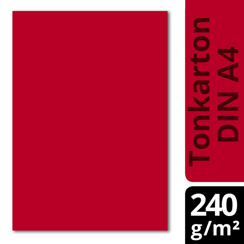 DIN A4 Sheets of Coloured Cardboard, 240 g/m²
