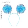 NT-ling Festive Headwear Foil Strips Fashion Hair Hoop Fluffy Ball