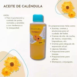 B Nature Aceite De Caléndula 100% Puro 125ml B Nature | Cuidado Natural Para La Piel, Cicatrización Y Resequedad, Ideal Para Piel Sensible - ¡experimenta Sus Beneficios!