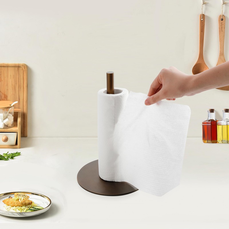 PEROPROS Paper Towel Holder Countertop, Weighted Freestanding Paper Roll Holders