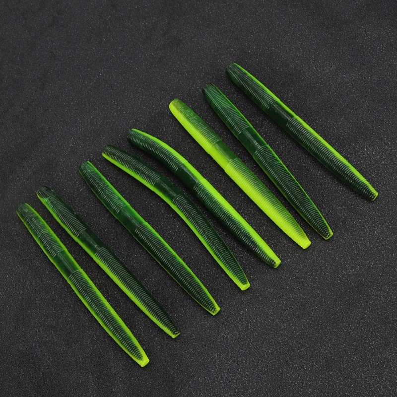 8 Señuelos Gusanos Artificiales Para Pescar