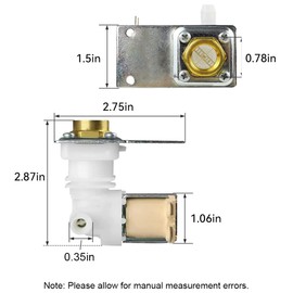 Ice Machine Water Inlet Valve, Ice Maker Water Inlet Solenoid Valve for General Refrigerators 040003579