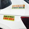 3pcs Novice Driver Stickers, Internship Reflective Stickers, Magnetic Safety Reflective