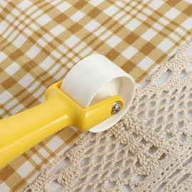 2pcs Quilting Seam Roller, Sewing Seam Roller Wallpaper Roller with Easy to Grip Handle, Mini Pressing Wheel for Quilting, Sewing, Print, Ink (Yellow)