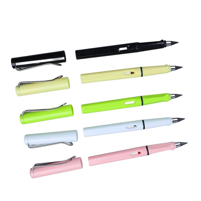 12pcs Inkless Pencil Fluency Writing Wide Pen Clip Reusable Everlasting