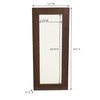 Household Essentials Walnut Rectangle Mirror Wall Décor
