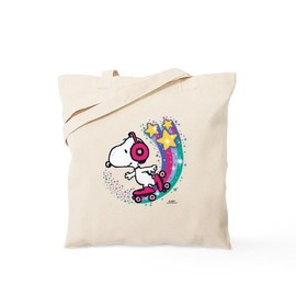 CafePress Snoopy Roller Skates Canvas Tote Shopping Bag